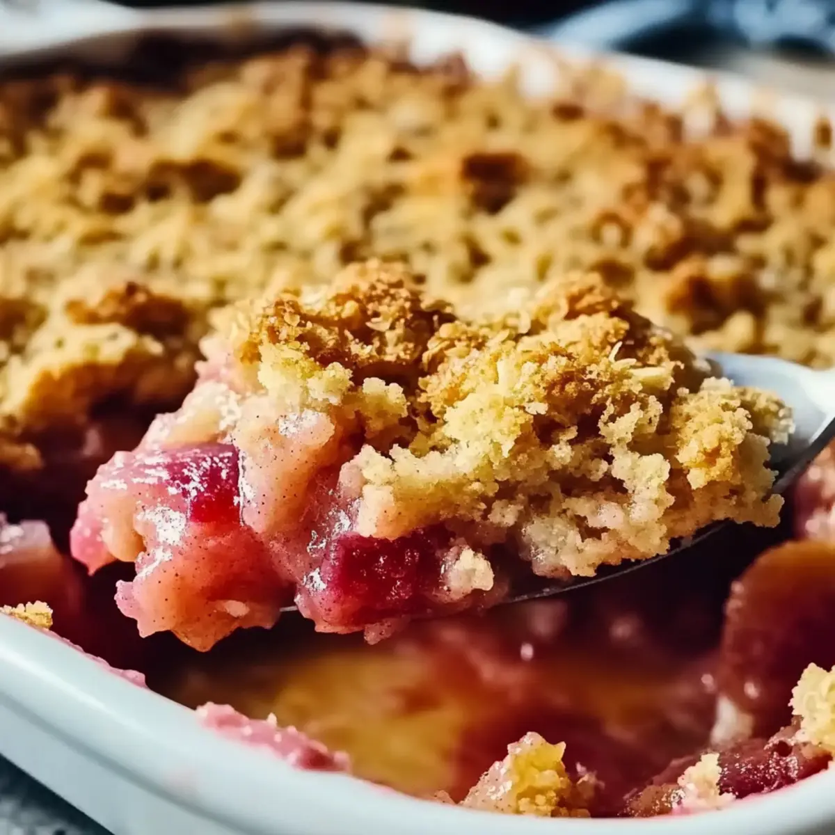 Rhubarb Crisp with Frozen Rhubarb