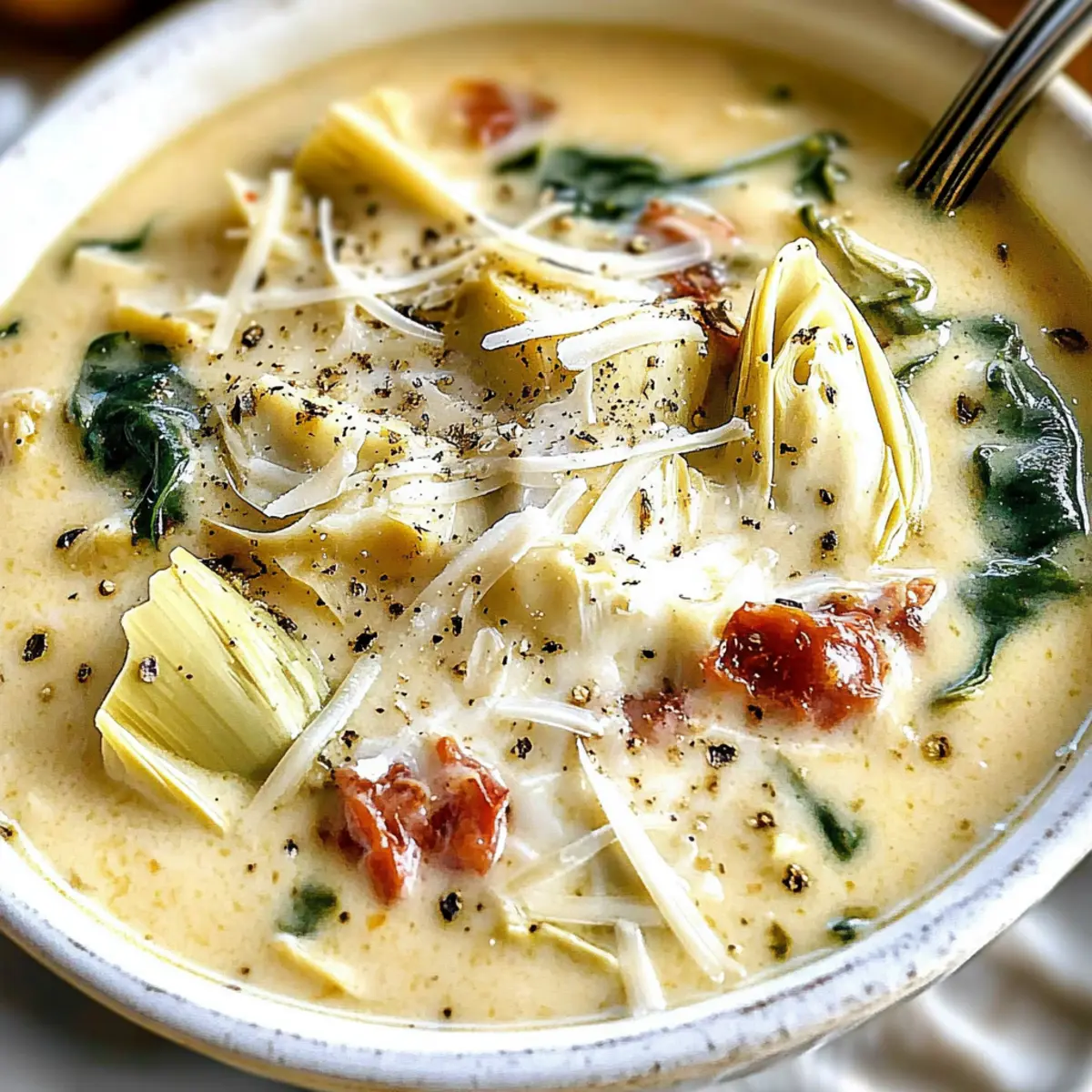Rustic Tuscan Artichoke Comfort Soup