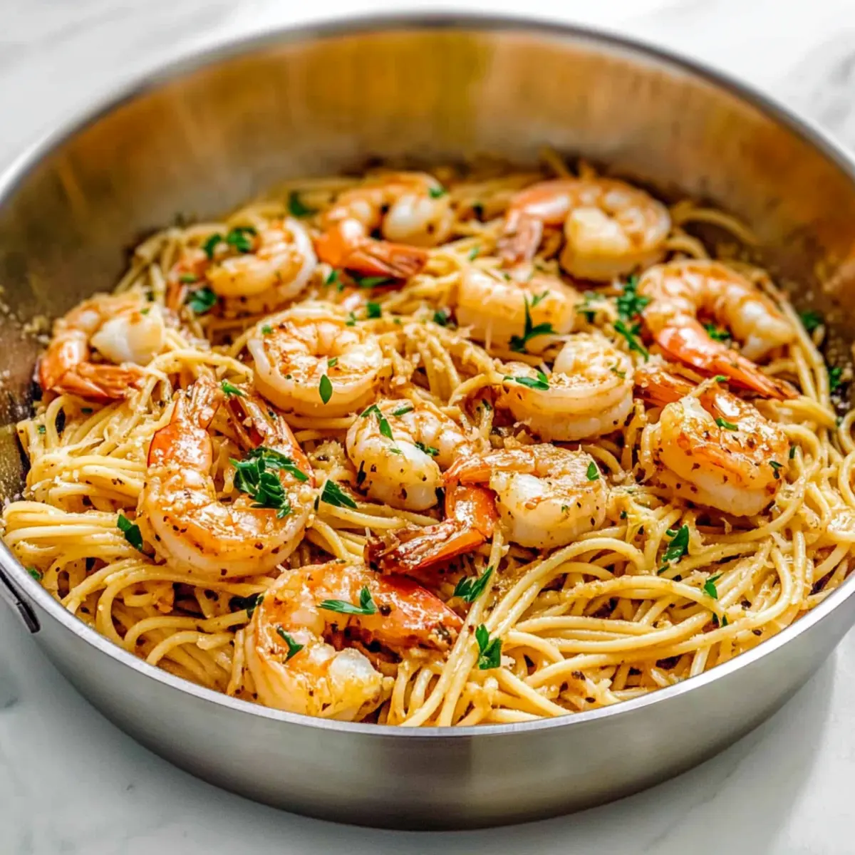 Old Bay Garlic Shrimp Pasta