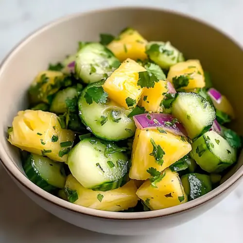 Sweet Pineapple Cucumber Salad