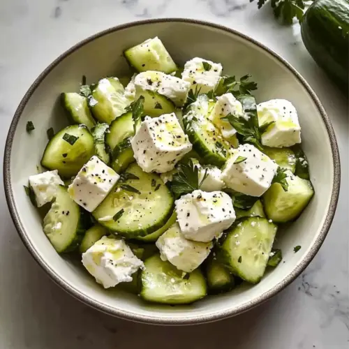 Cucumber Feta Salad with Lemon Greek Vinaigrette