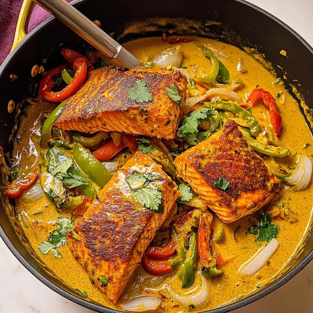 Caribbean-Style Coconut Curry Salmon