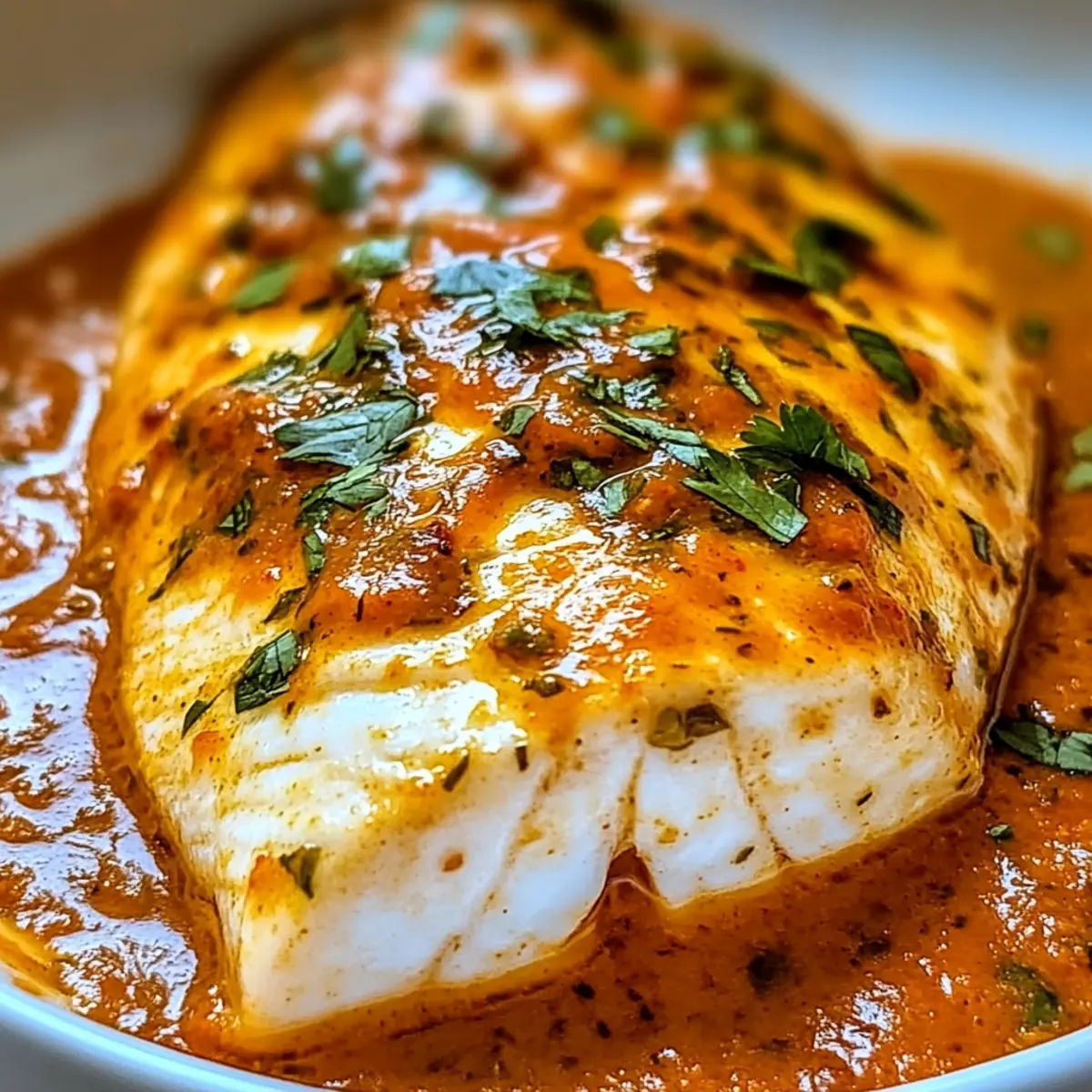 Tilapia in Roasted Pepper Sauce