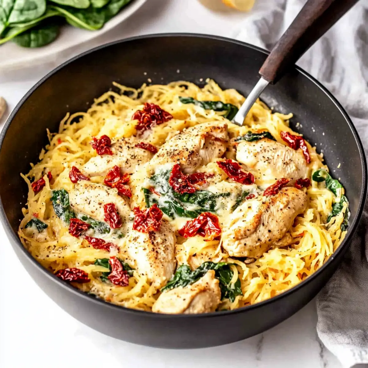 Tuscan Chicken and Spaghetti Squash