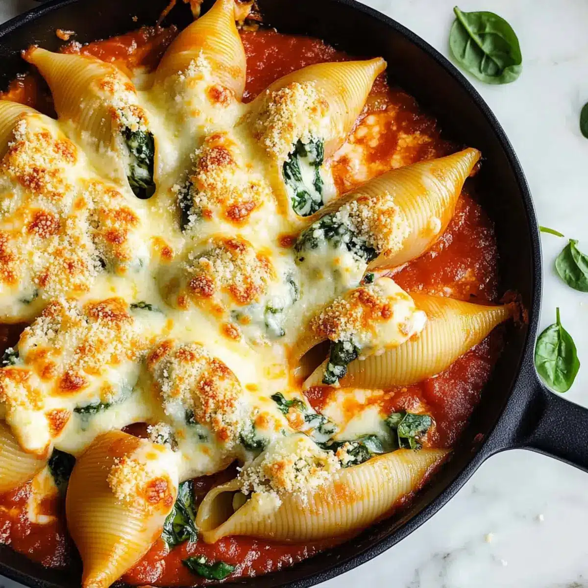 Spinach Ricotta Stuffed Shells