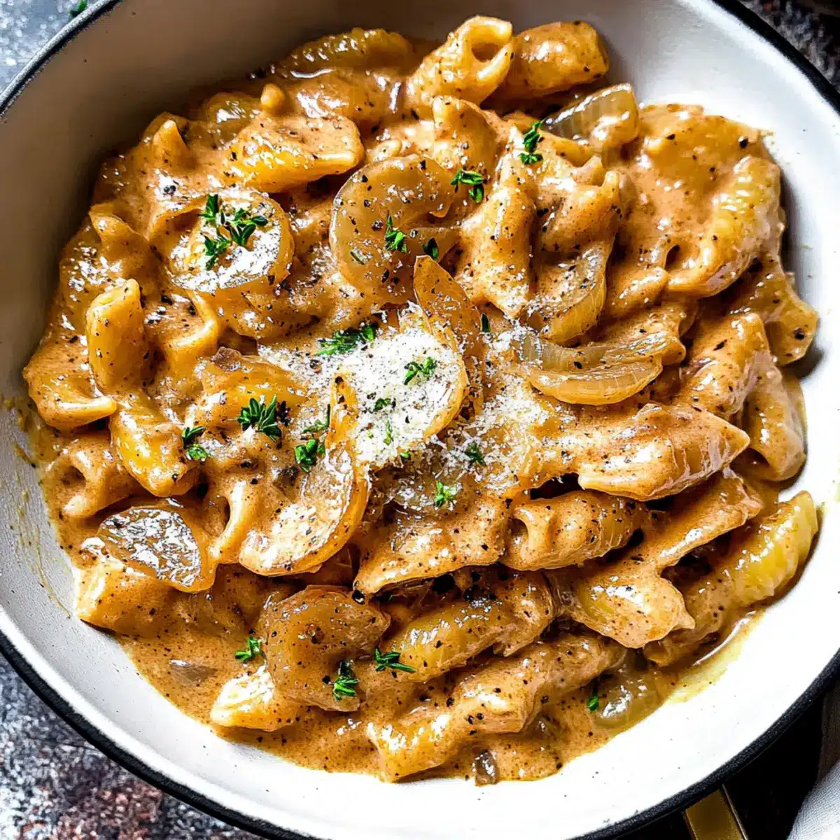 One Pot French Onion Pasta