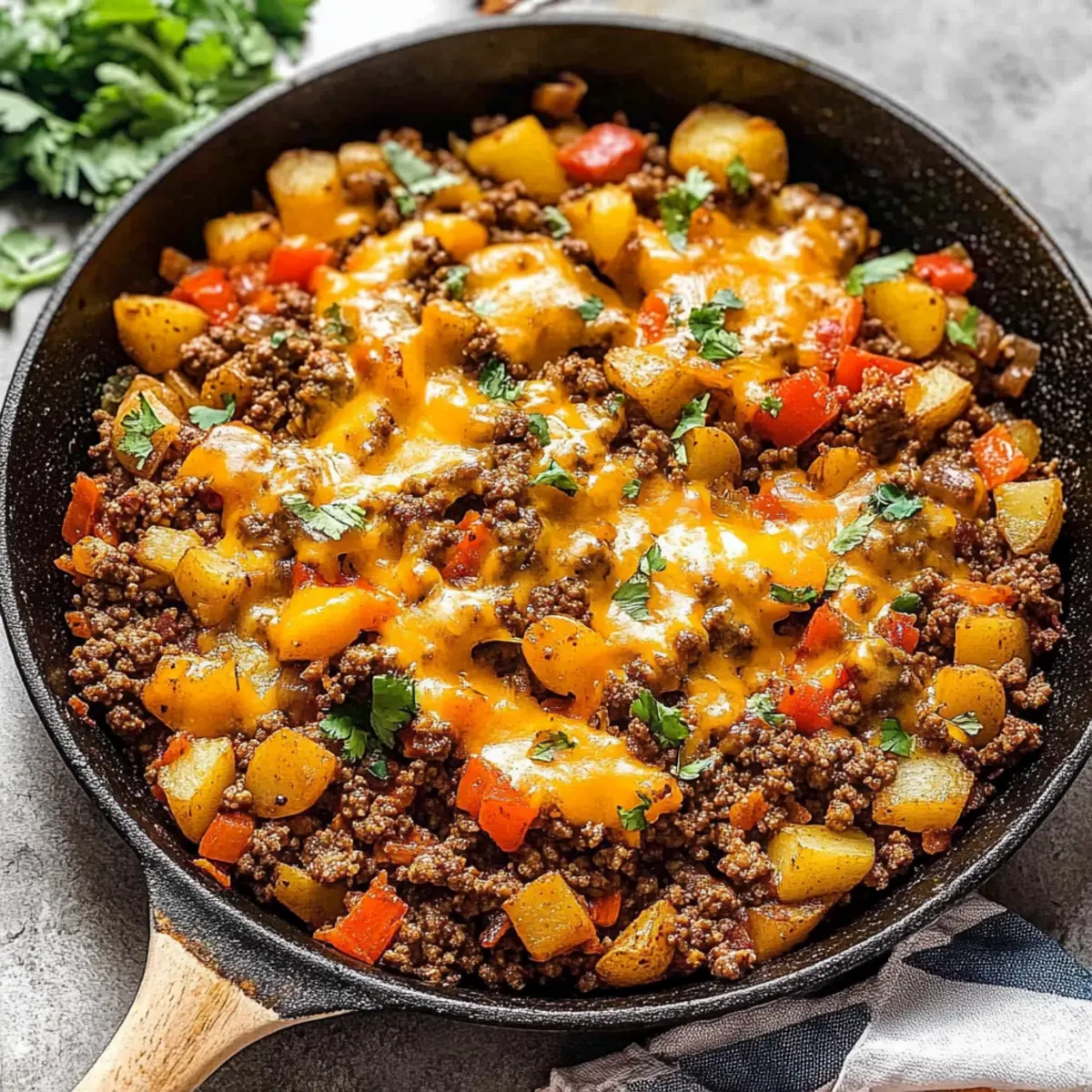 Mexican Ground Beef and Potato Skillet