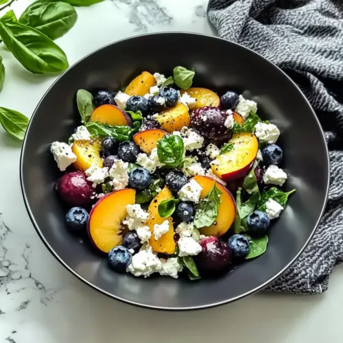 Blueberry Peach Feta Salad