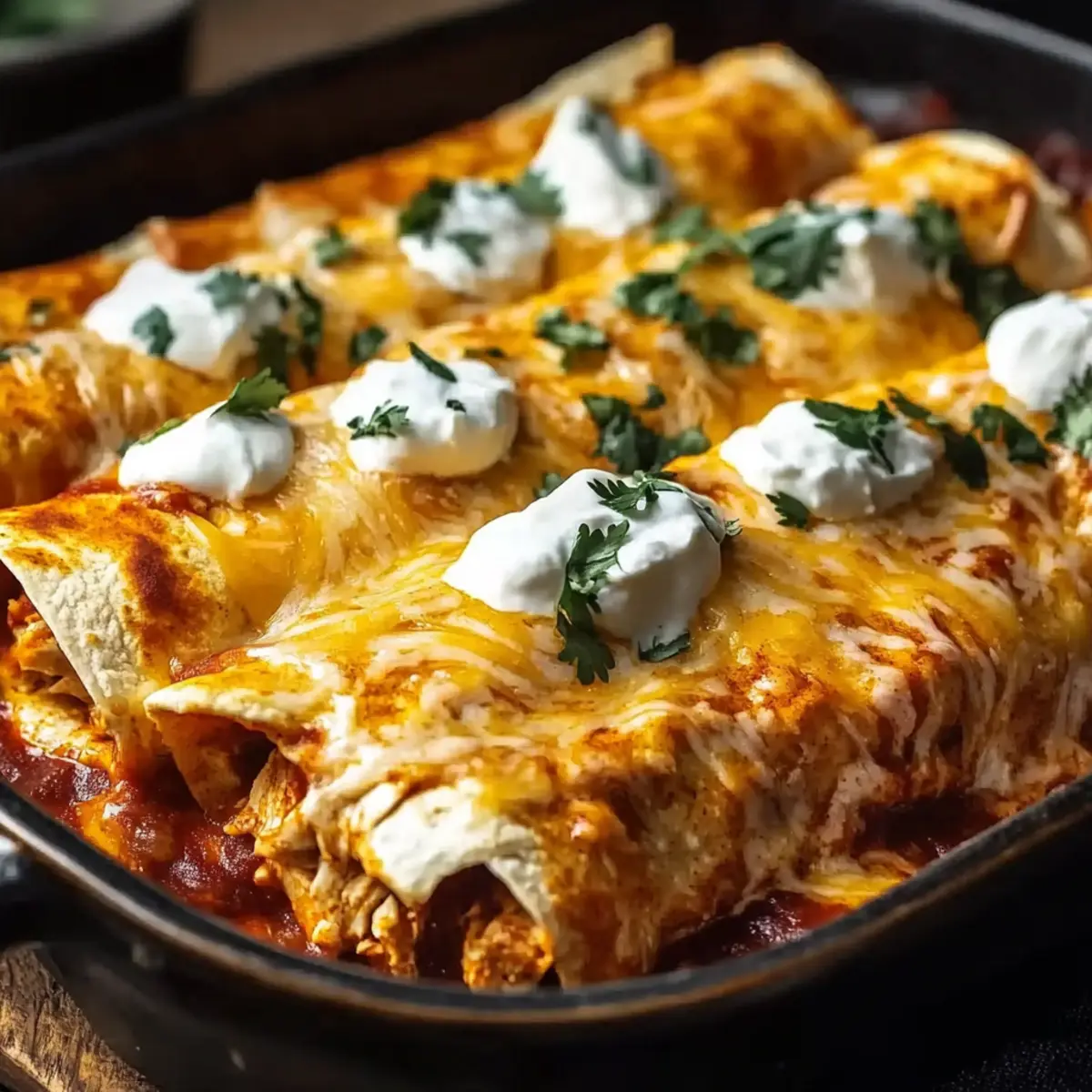High Protein Chicken Enchiladas