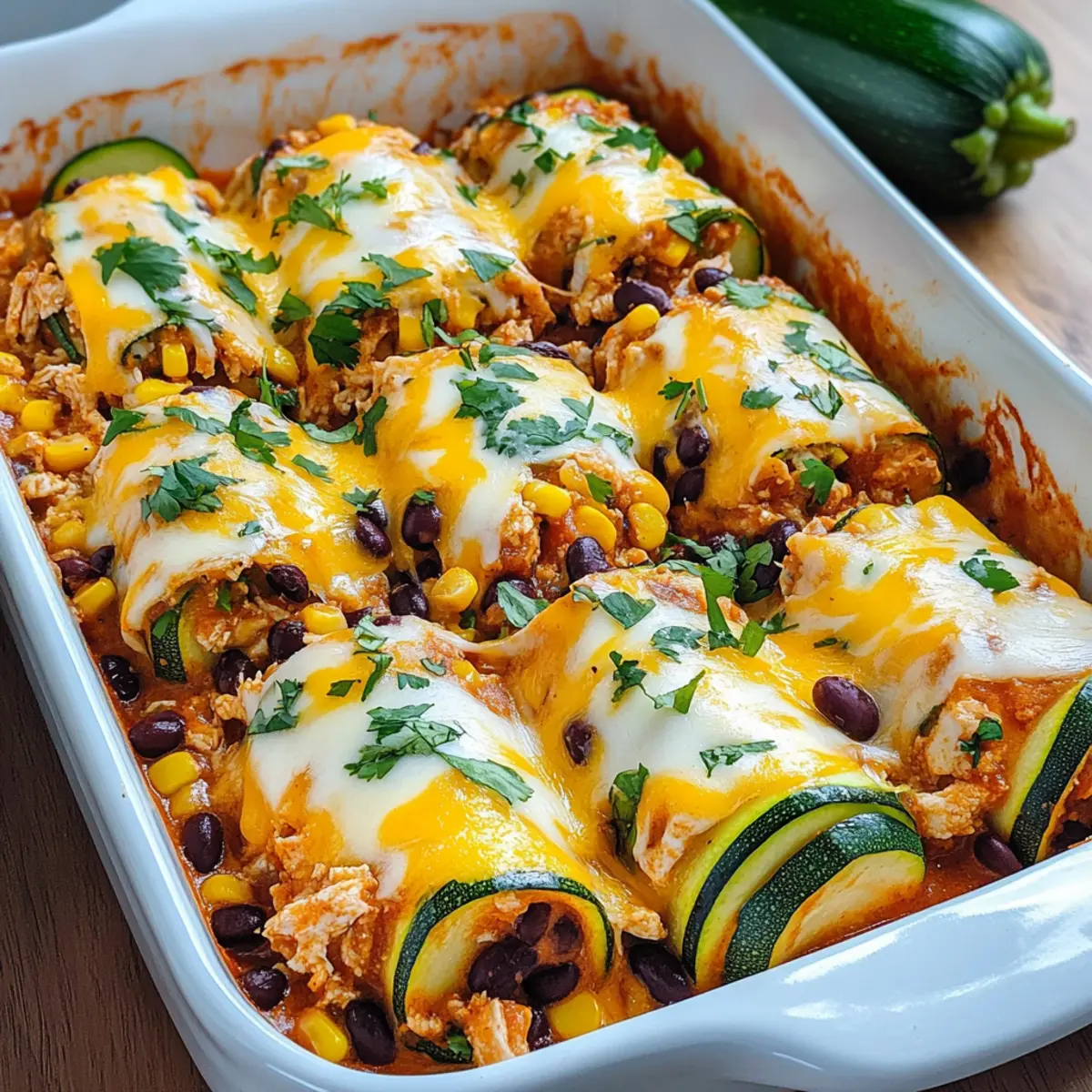Zucchini Enchilada Roll Ups
