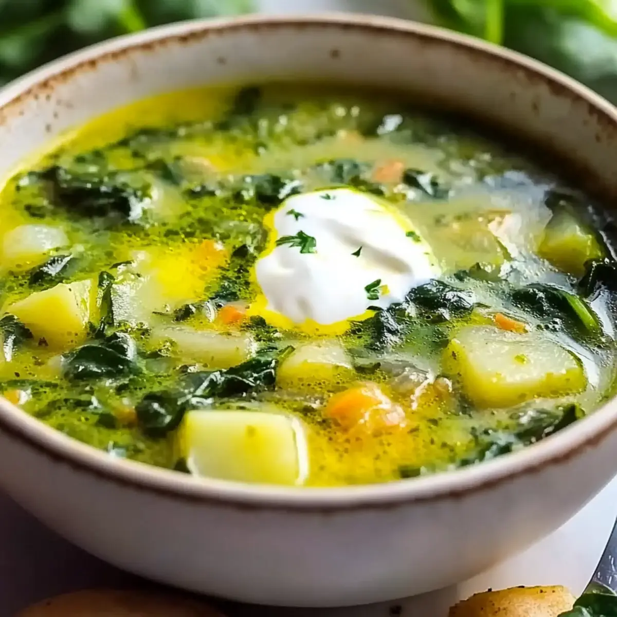 Ukrainian Spinach Soup