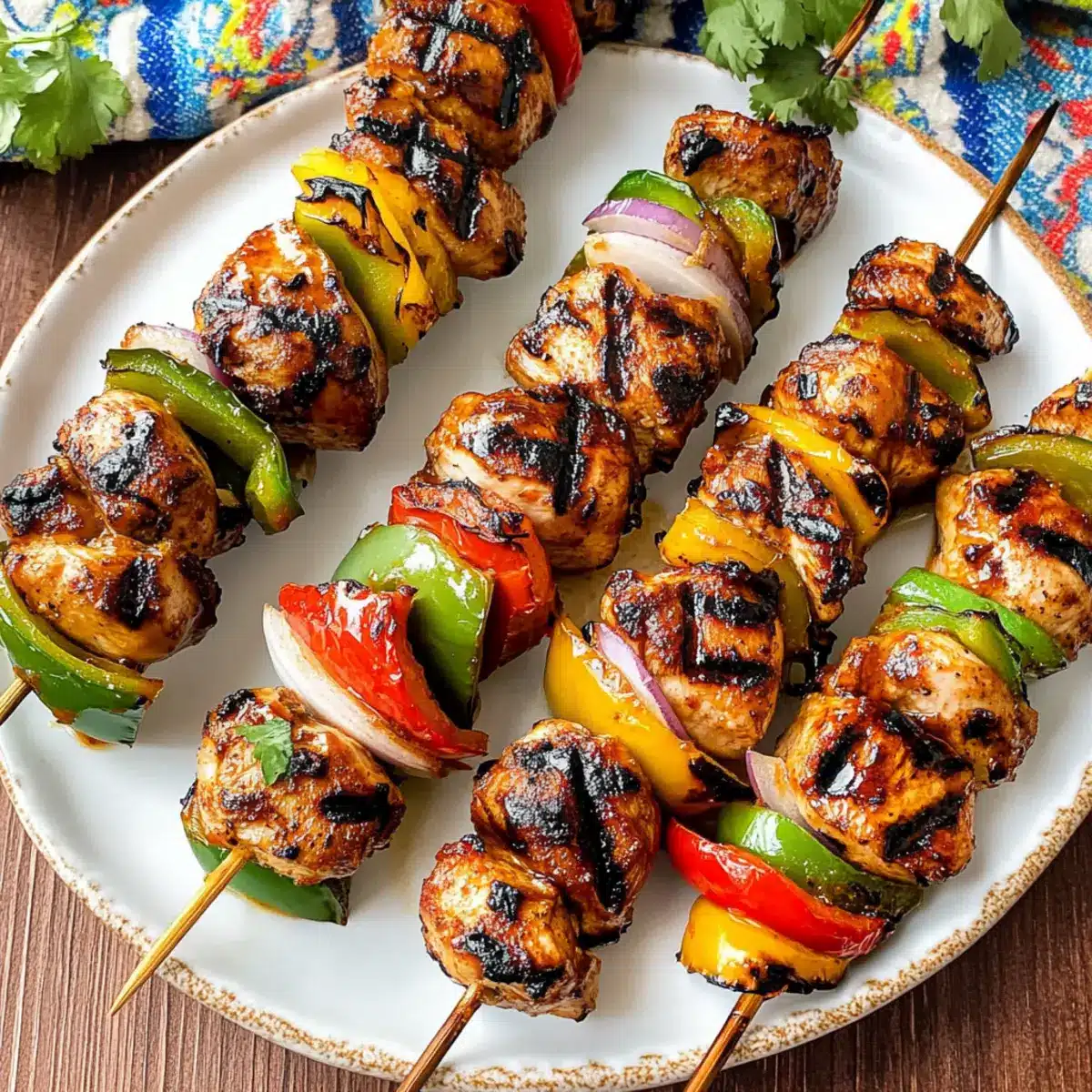 Mexican Barbecue Chicken Skewers
