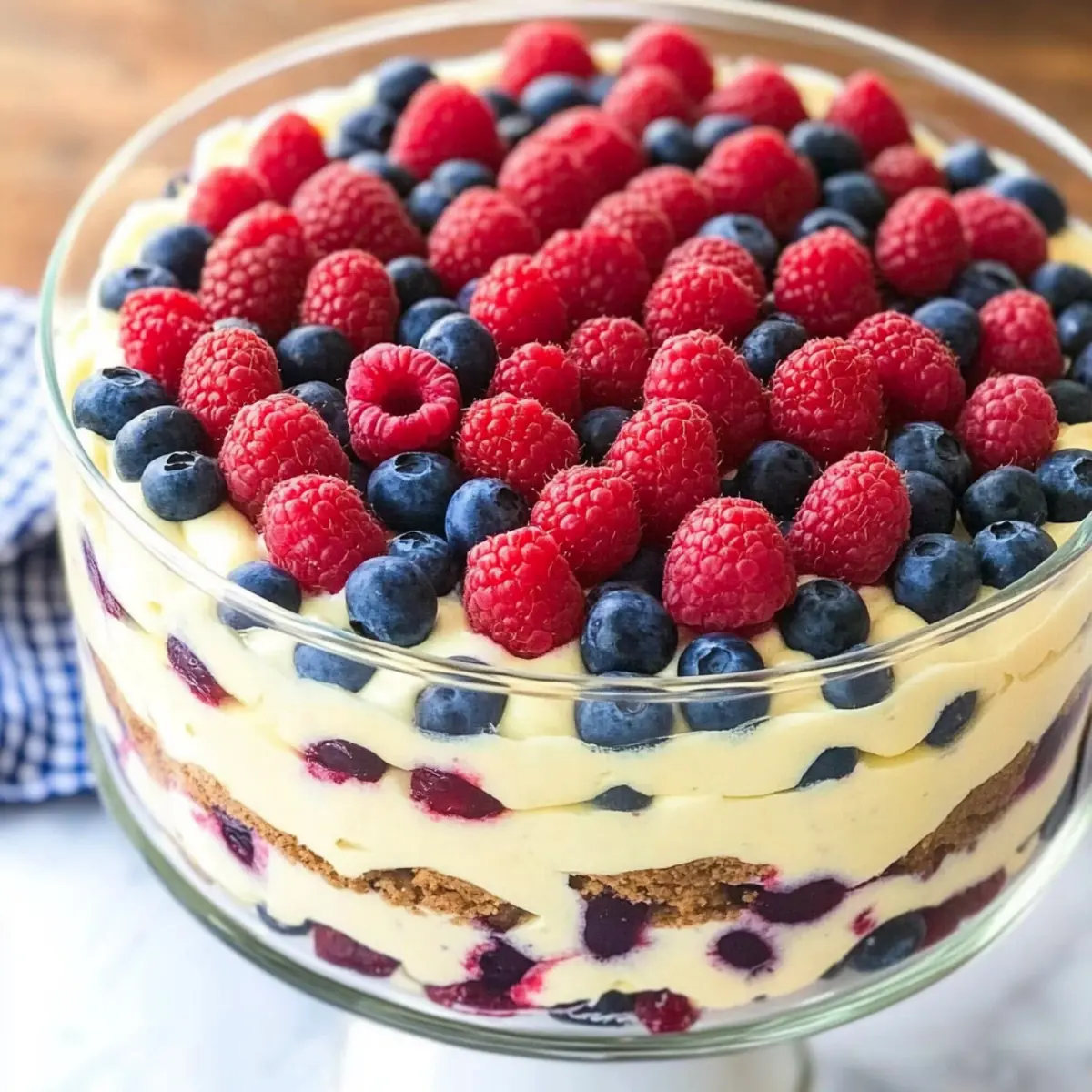 Red, White, & Blue Trifle