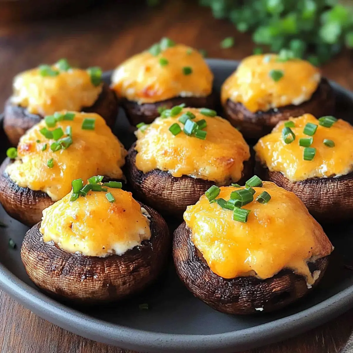 Air Fryer Stuffed Mushrooms