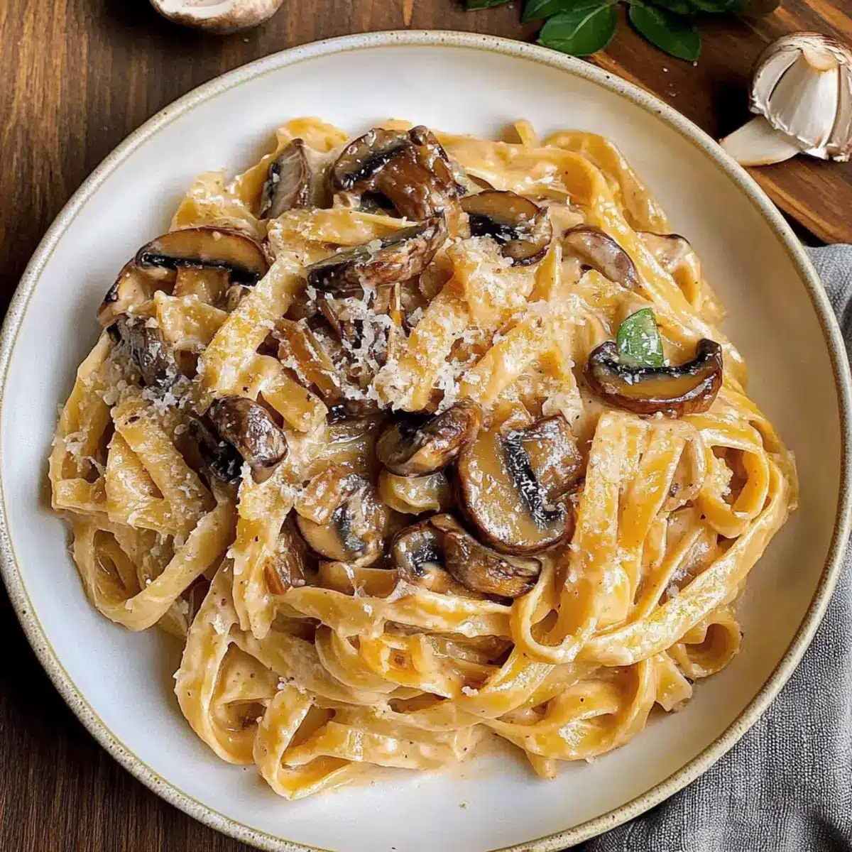 Caramelized Leek and Mushroom Gruyere Pasta