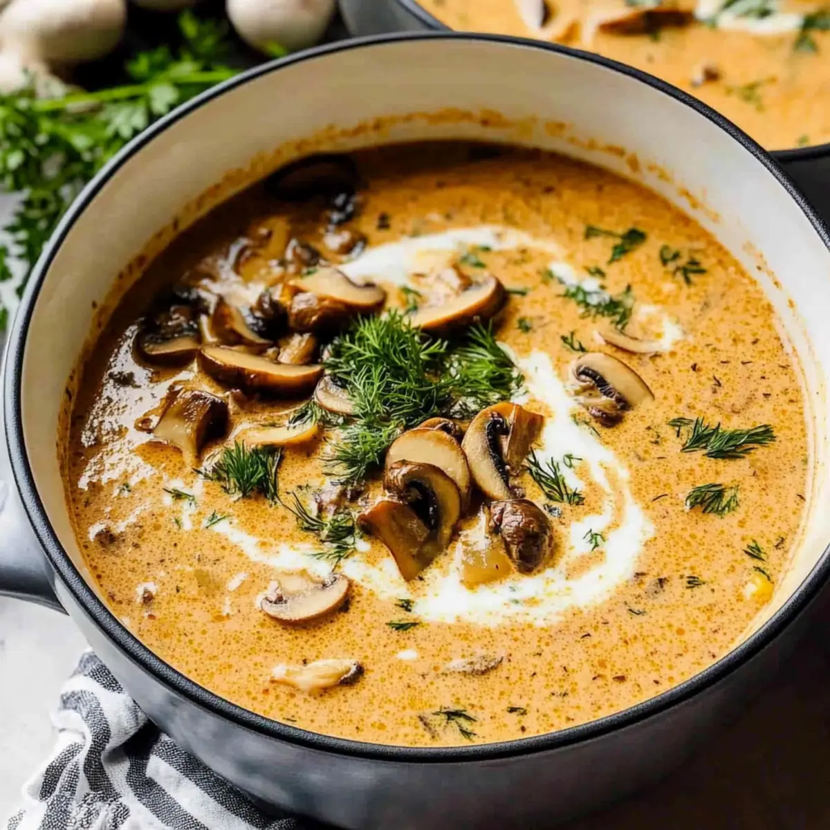 Creamy Hungarian Mushroom Soup
