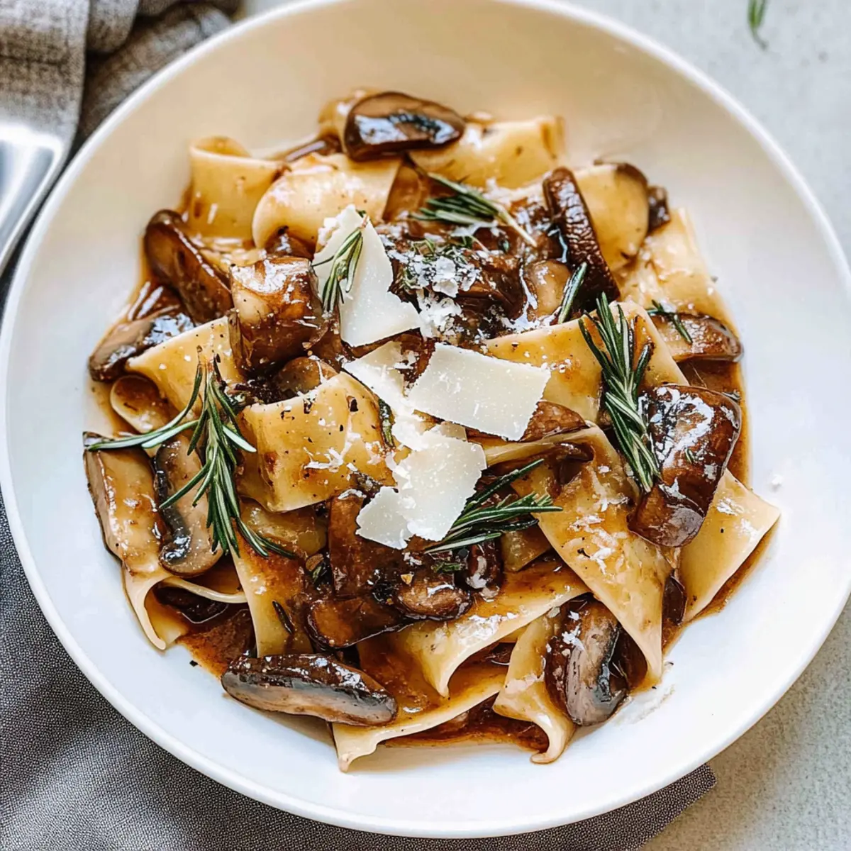 mushroom pappardelle pasta