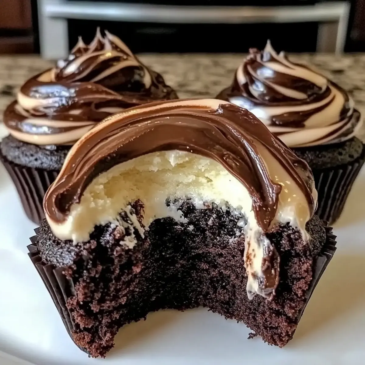 Chocolate Coffee Cream Cupcakes