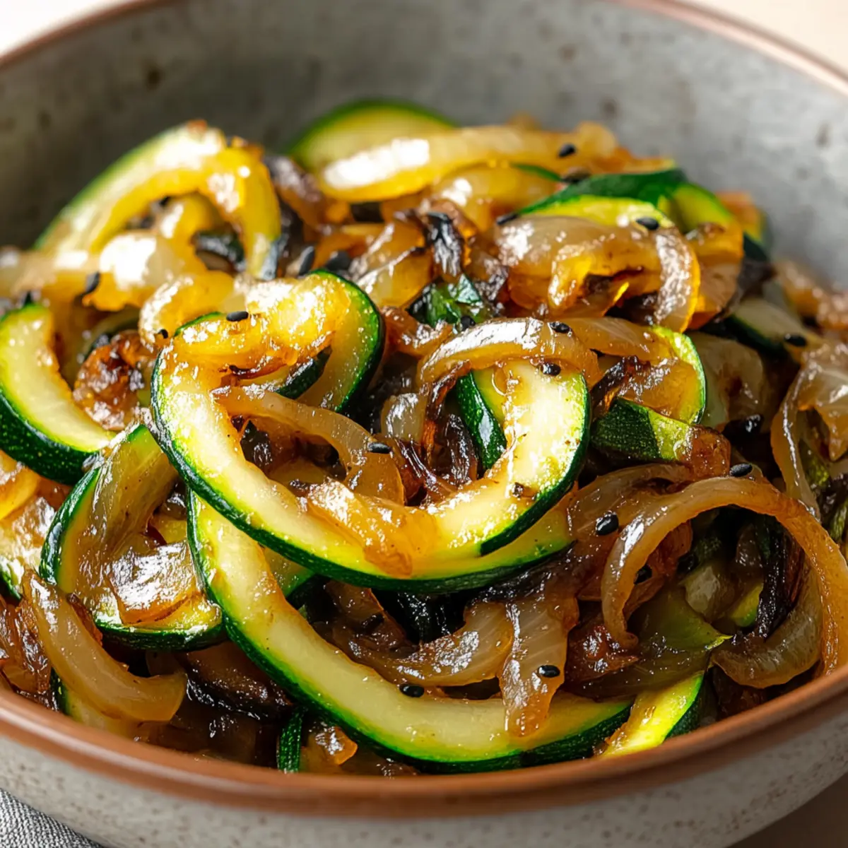 Japanese Zucchini & Onion Stir-Fry