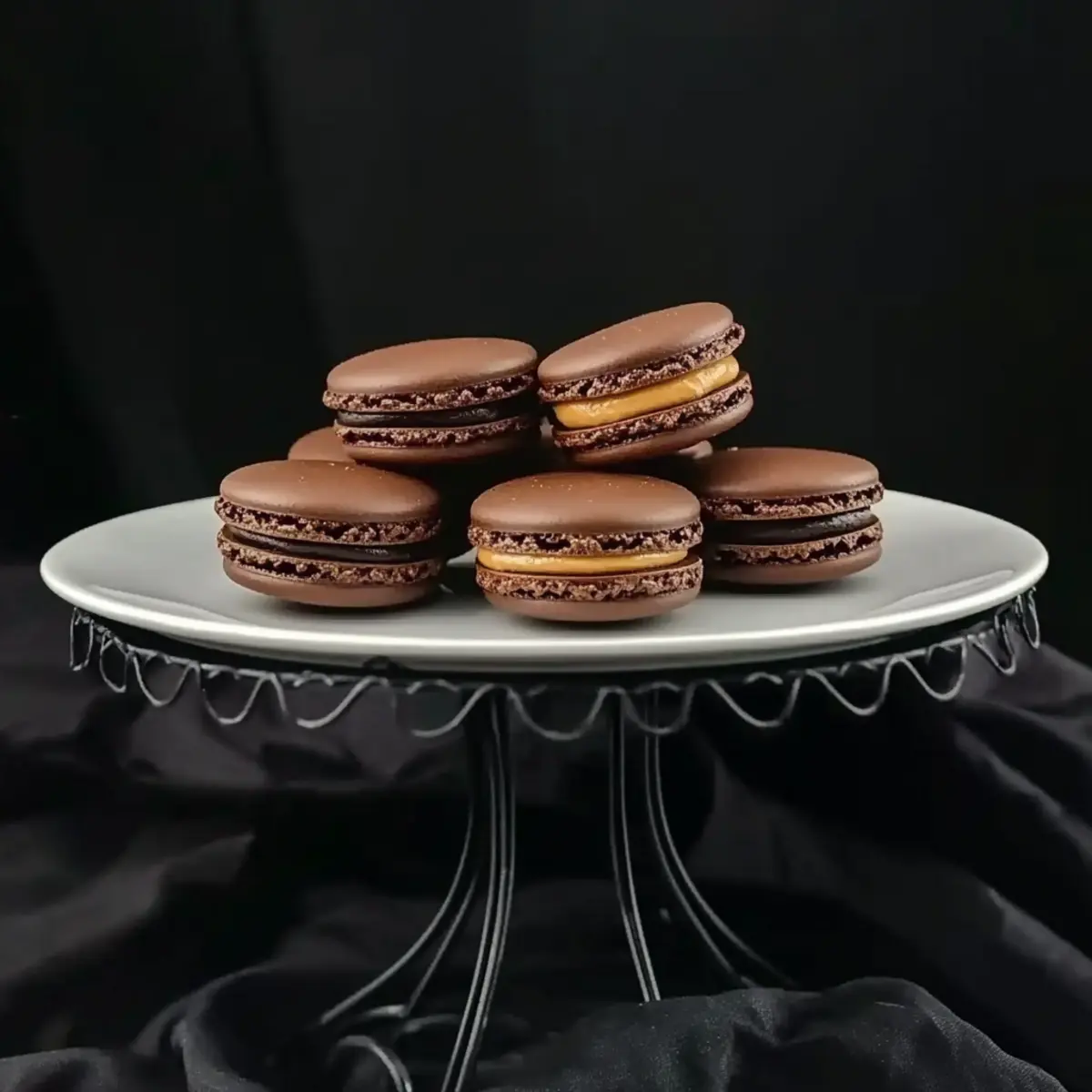 Chocolate & Orange Italian Macarons
