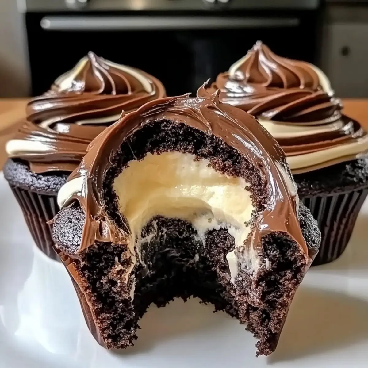 Chocolate Coffee Cream Cupcakes