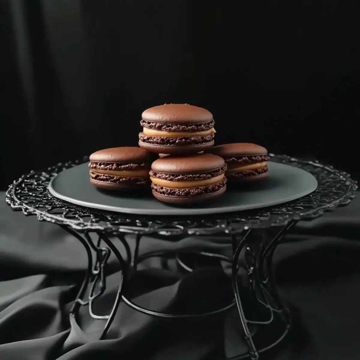 Chocolate & Orange Italian Macarons