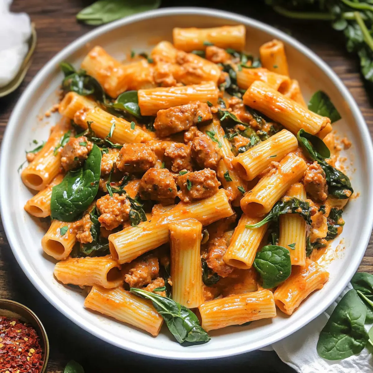 Creamy Sausage Rigatoni