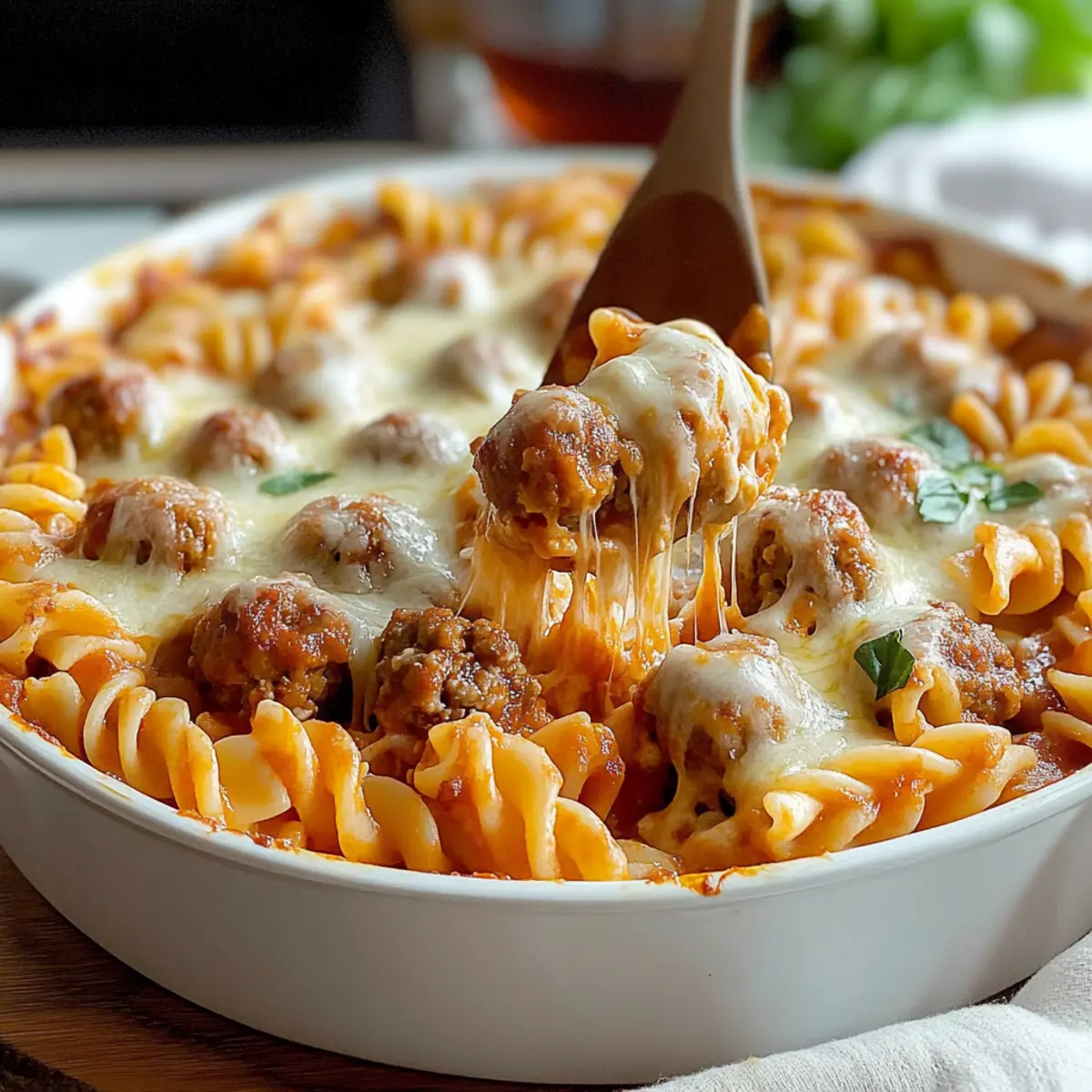 Dump and Bake Meatball Casserole