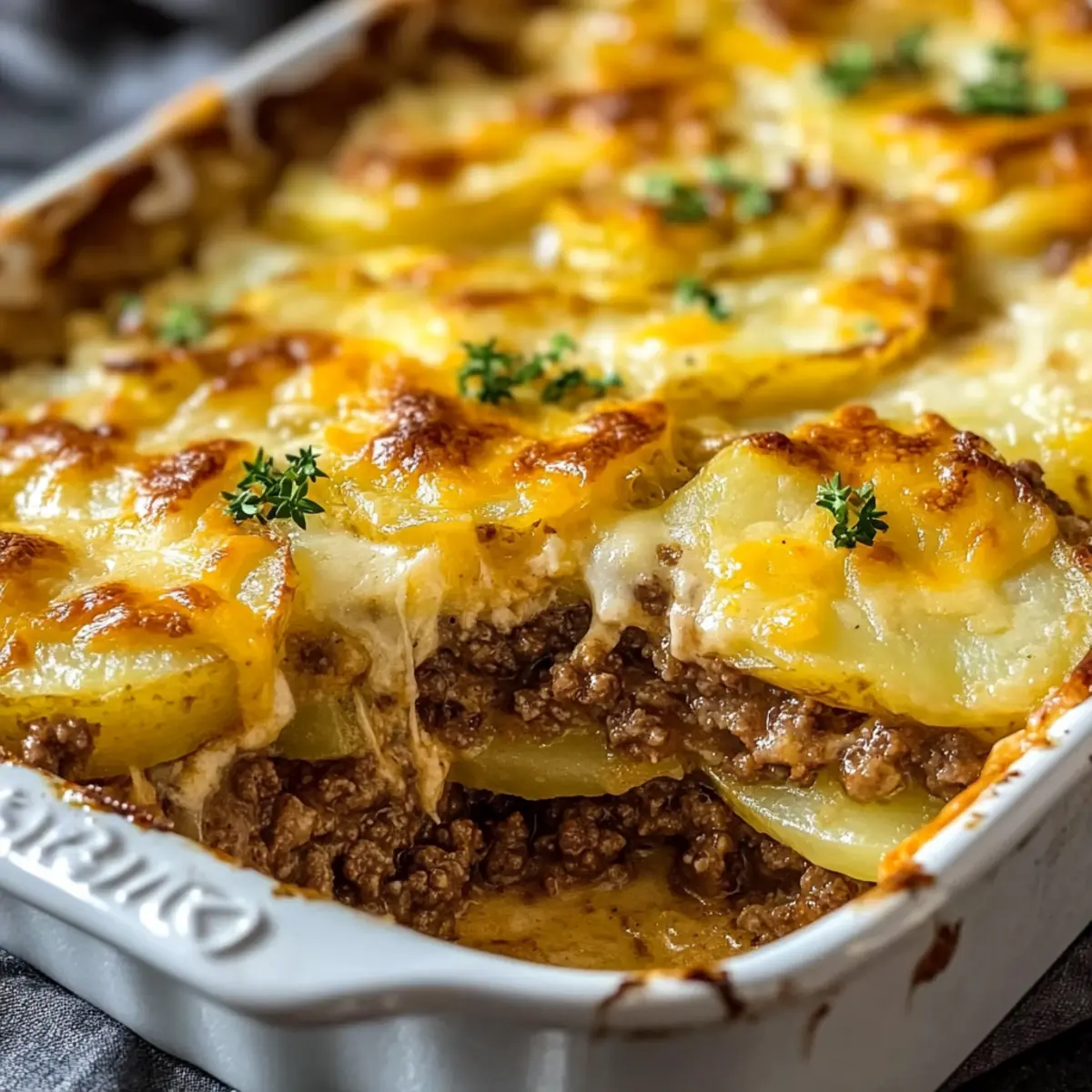 Cheesy Hamburger Potato Casserole