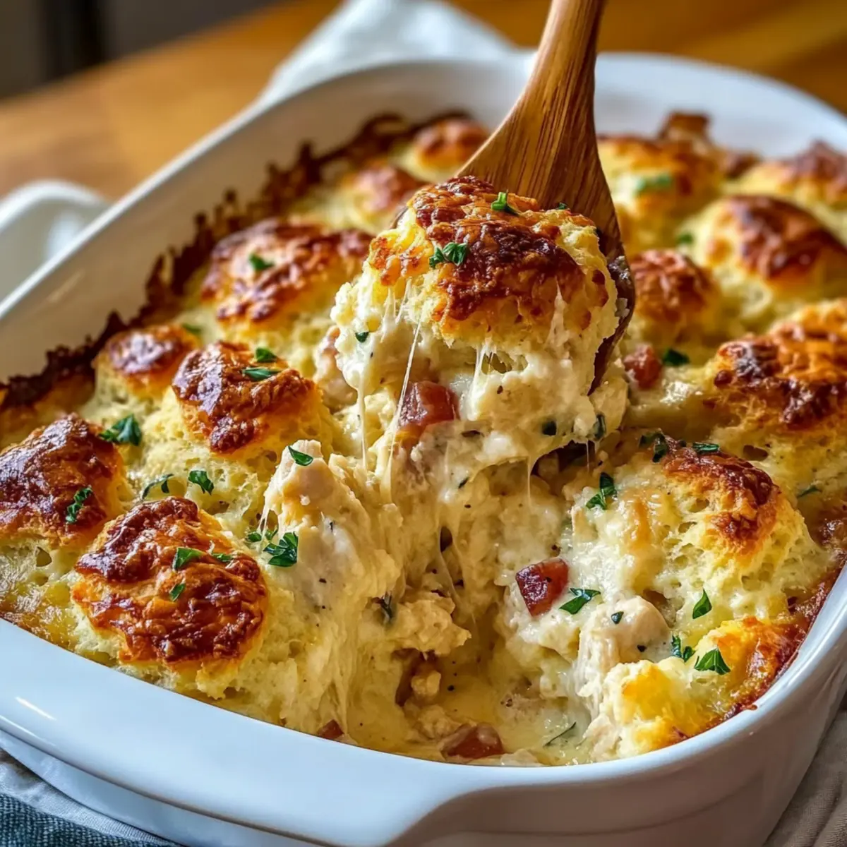 Chicken Bubble Biscuit Bake Casserole
