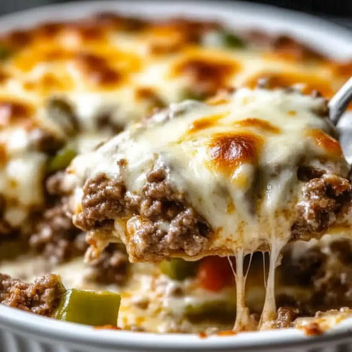 Philly Cheesesteak Casserole