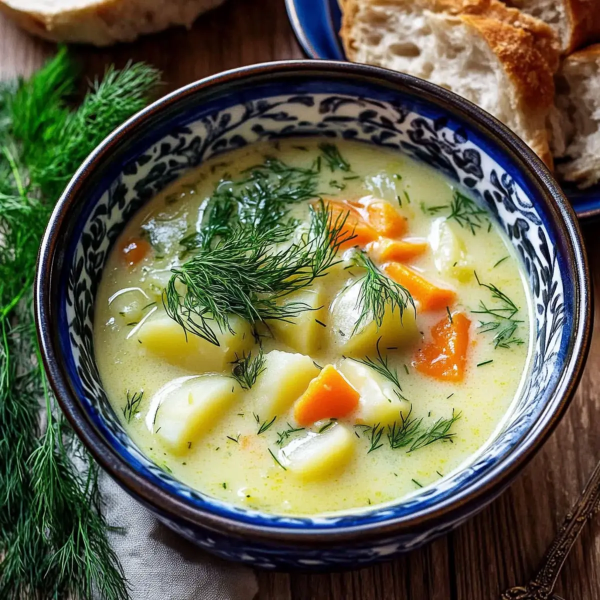Creamy Potato & Dill Soup