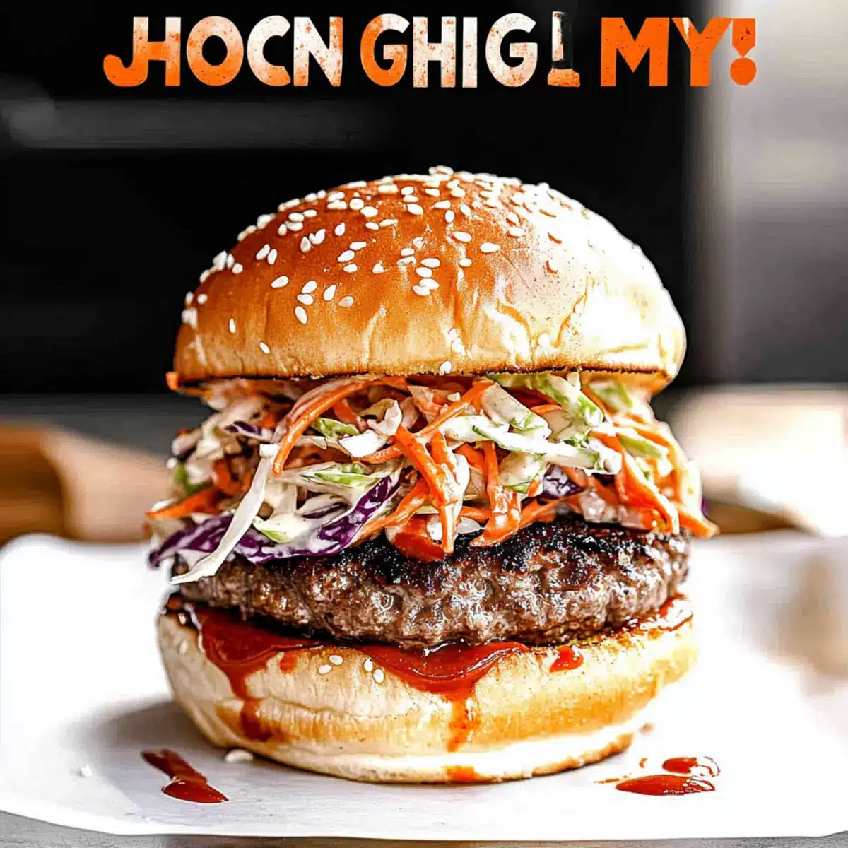 Asian Burger with Hoisin Ketchup & Garlic Chili Mayo