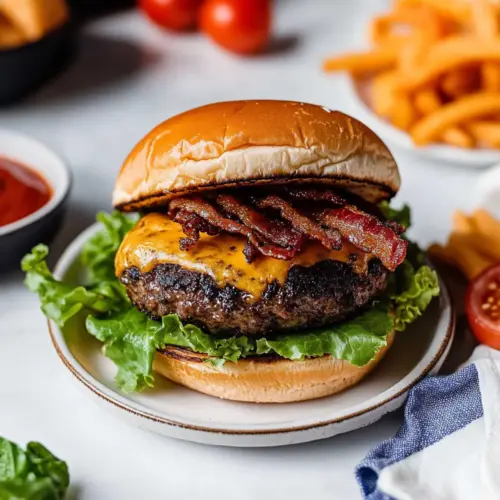 Bacon Cheddar Cheese Stuffed Burgers