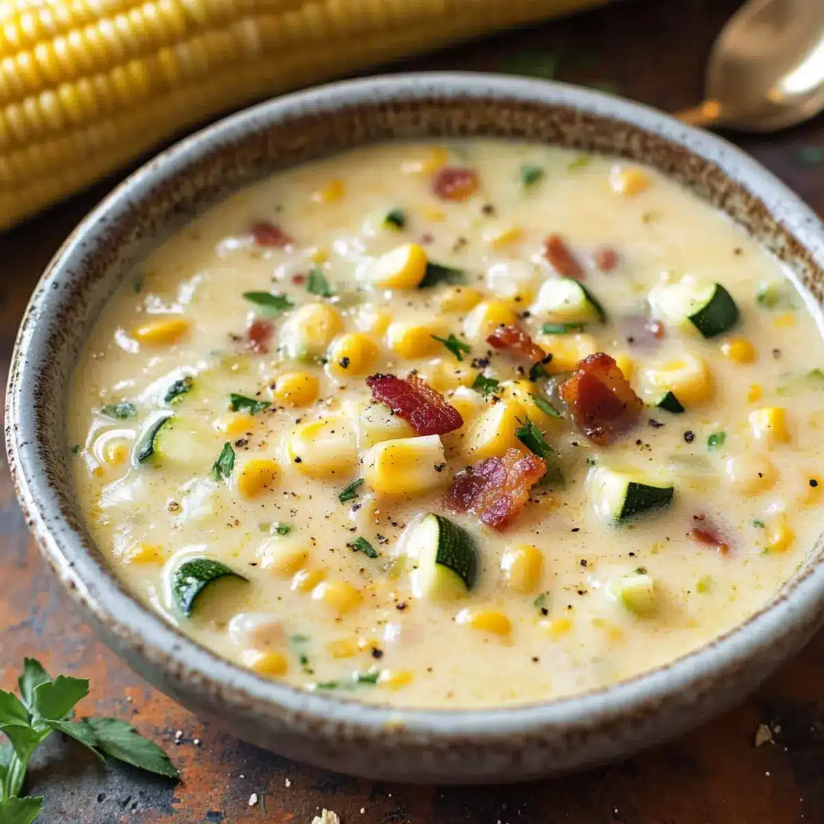 Summer Corn and Zucchini Chowder