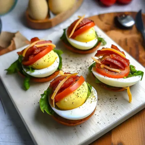 Hard Boiled Egg BLT Bites