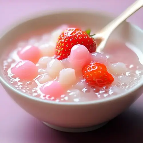 Strawberry Coconut Tapioca Dessert