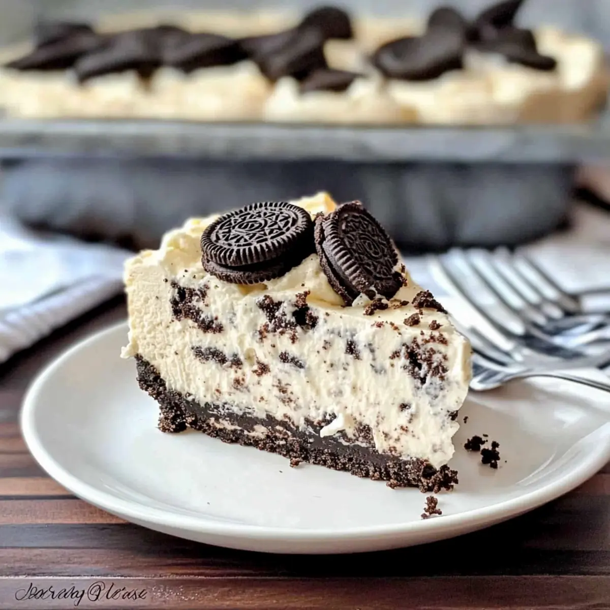 No Bake Oreo Cheesecake