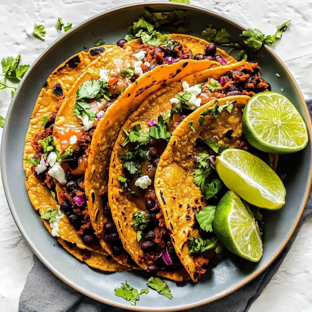 Crispy Black Bean Tacos