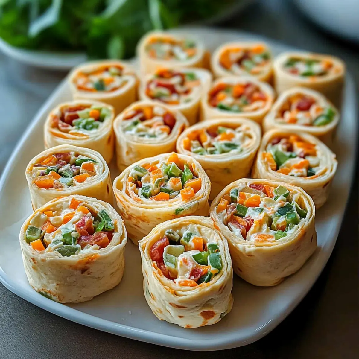 Vegetable Tortilla Roll Ups