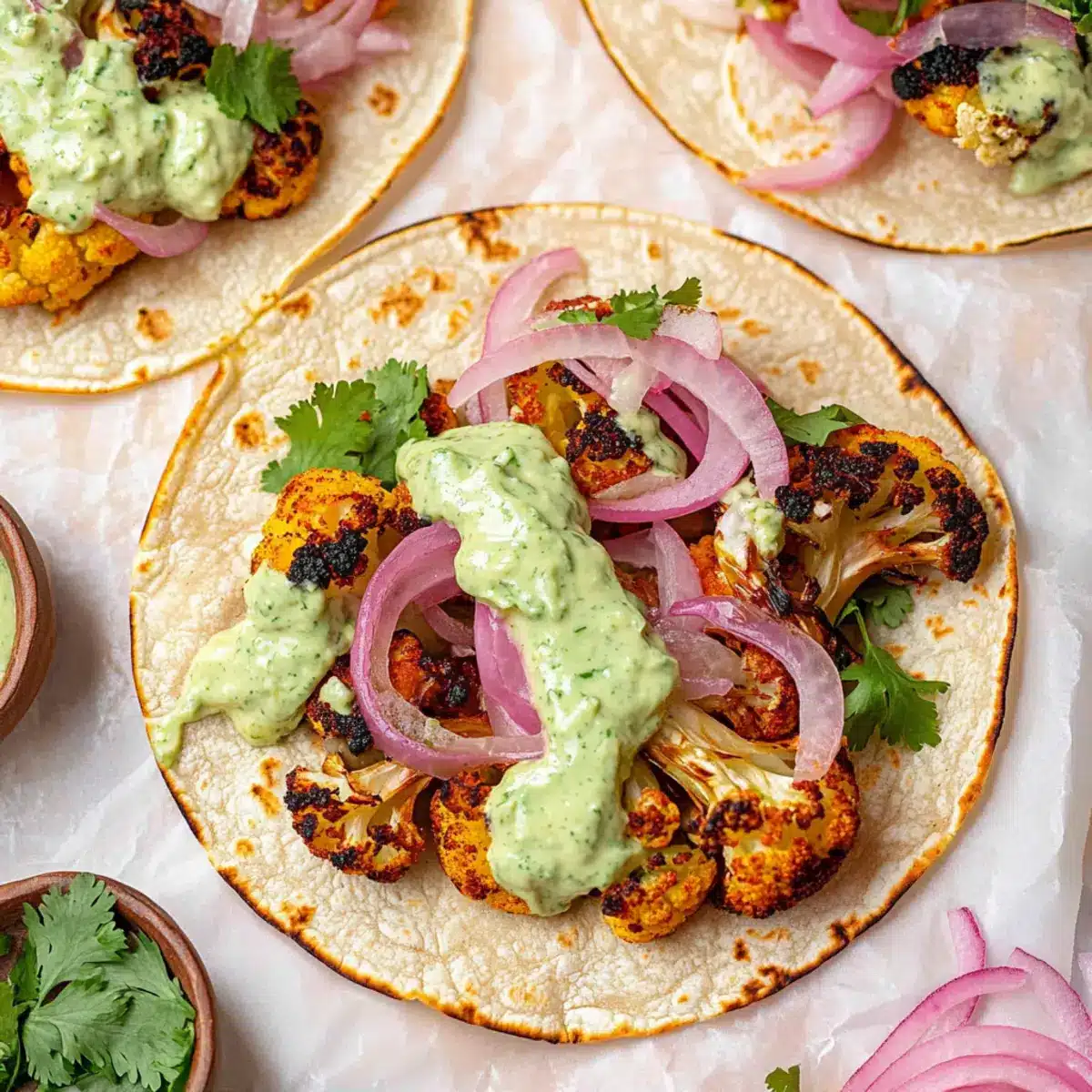 Spicy Cauliflower Tacos