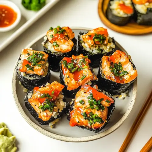 Baked Salmon Sushi Cups