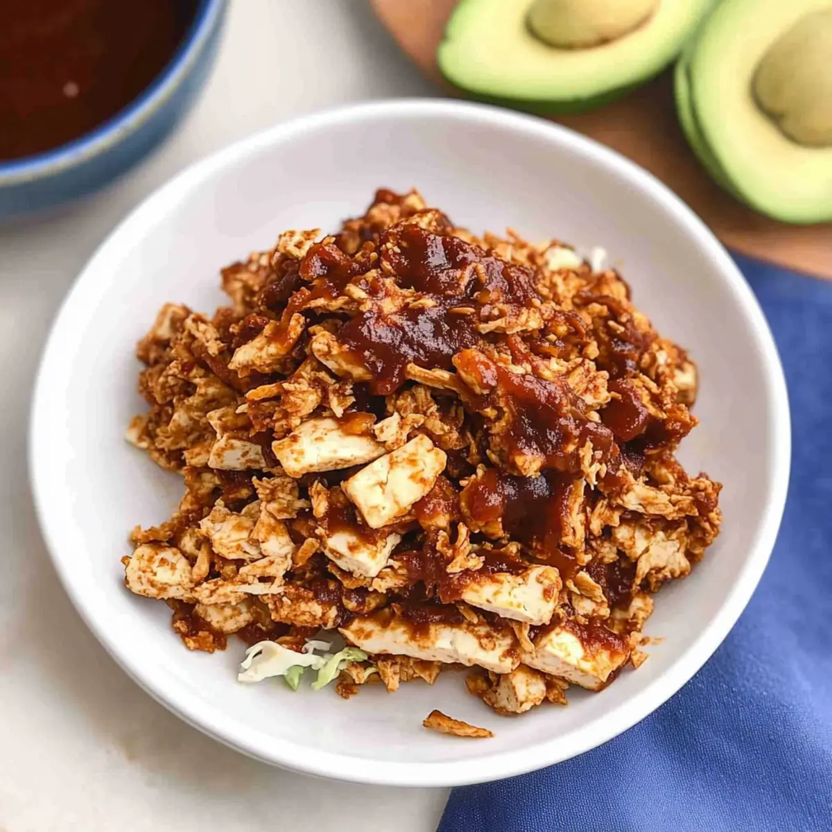 Baked BBQ Shredded Tofu