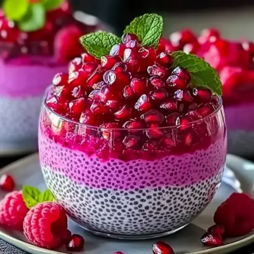 Pomegranate Raspberry Chia Dessert Recipe