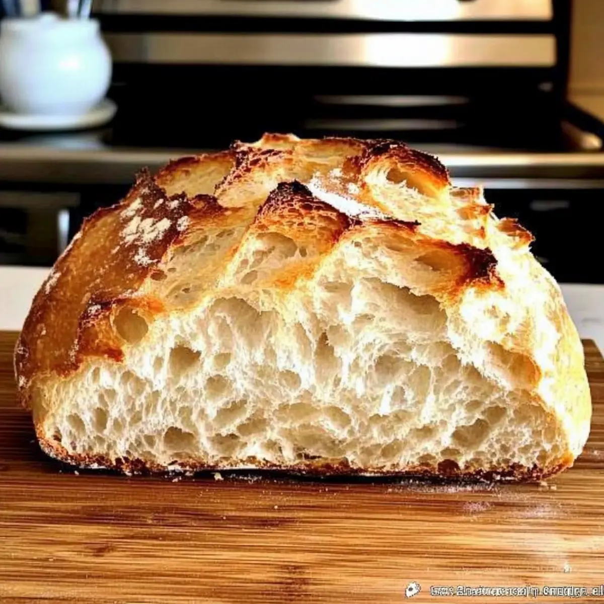 No-Knead Dutch Oven Crusty Bread