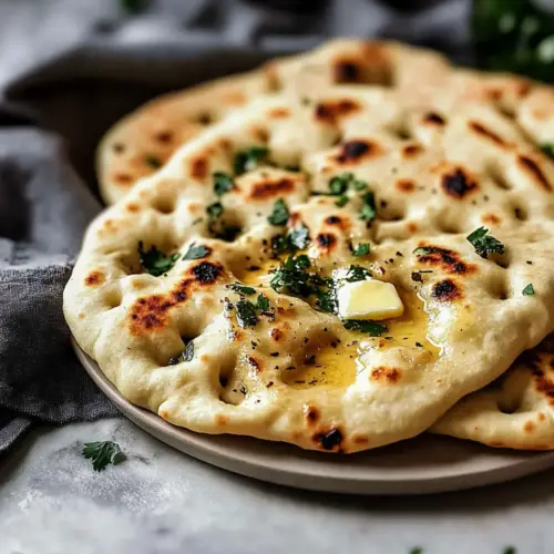 Easy Garlic Naan Bread