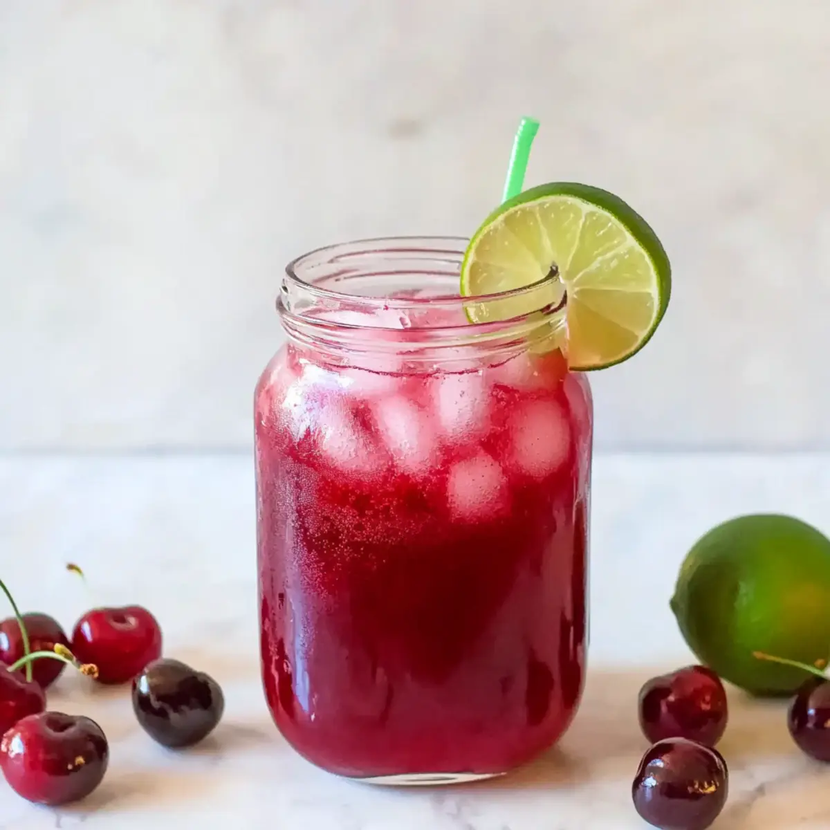 Homemade Fresh Cherry Limeade