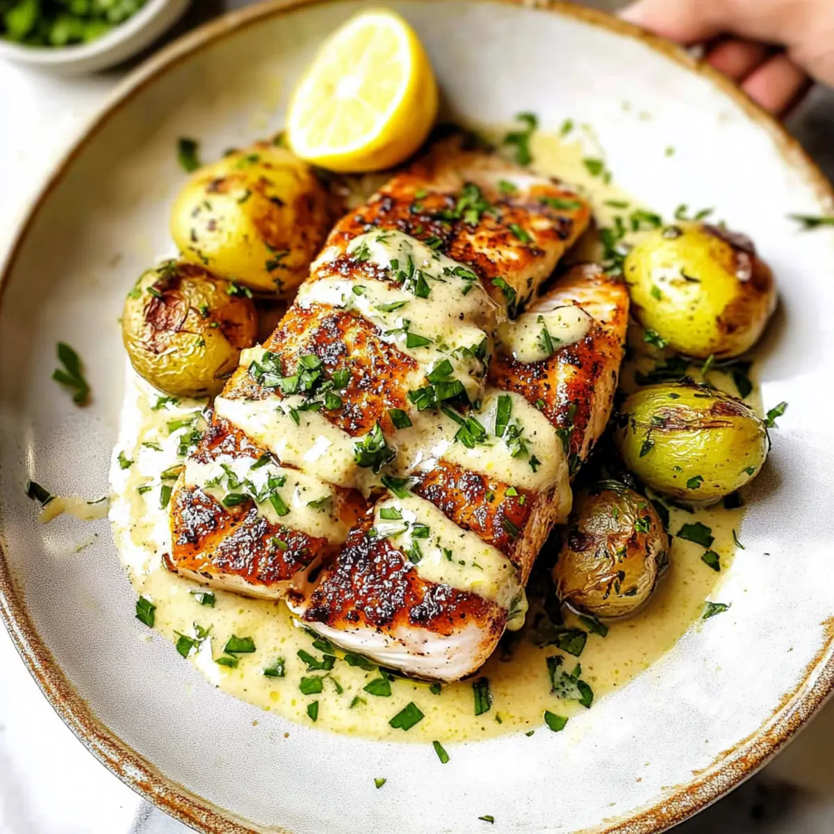 Mahi Mahi Fish in Lemon Garlic Cream Sauce
