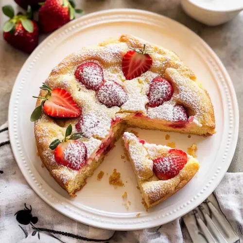 French Strawberry Cake