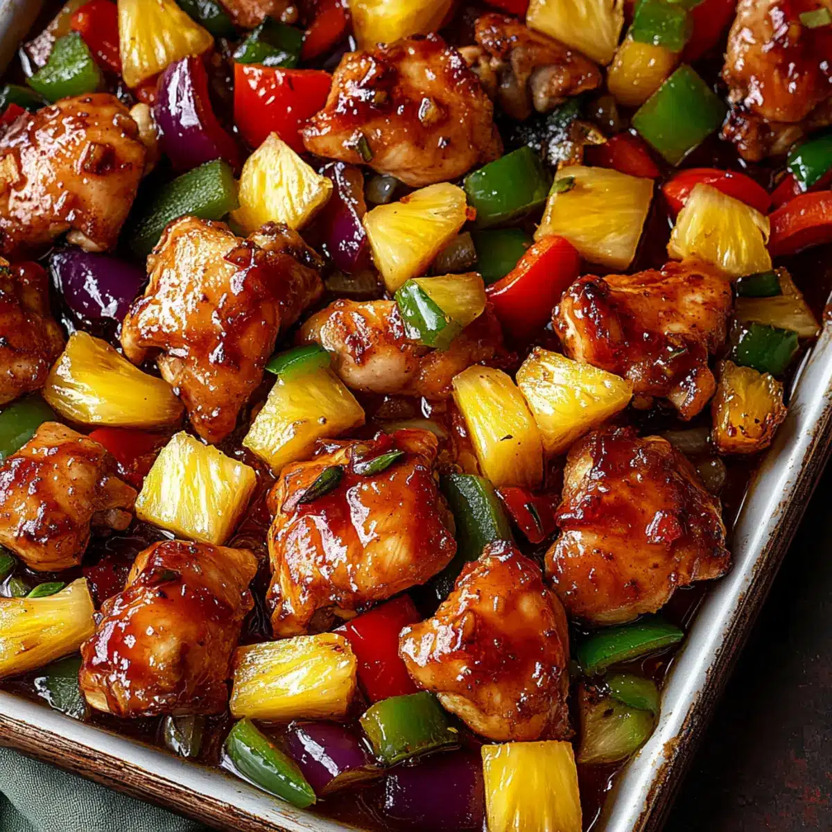 Hawaiian Chicken Sheet Pan